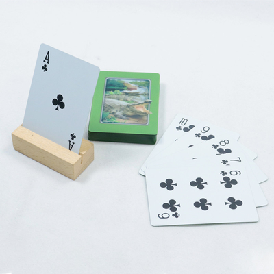 comprar Efeito visual 3D Animais jogando cartas de pôquer Logotipo personalizado Deck de cartas de jogo plástico PVC online manufacture