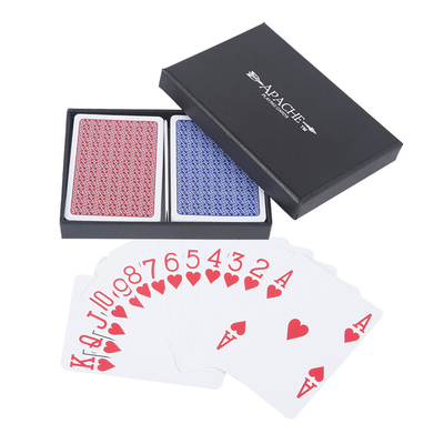 comprar 2 Deck Profissional Poker Waterproof Cartão de Jogo em 2 Peças Capot Base Box Eco-friendly online manufacture