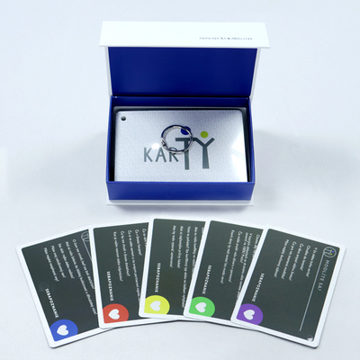 comprar Logotipo personalizado Superfície de acabamento UV Primeiro jogo de cartas para homens e mulheres estranhos online manufacture