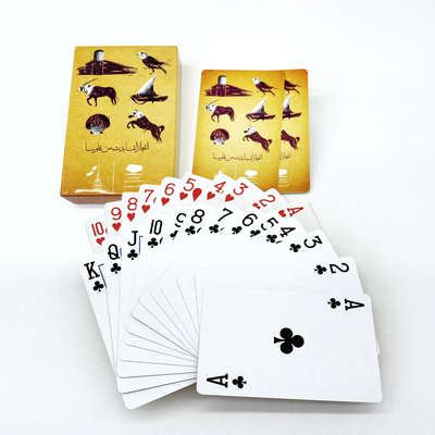 comprar Logotipo personalizado de cartas de poker em língua árabe com design personalizado e laminação online manufacture