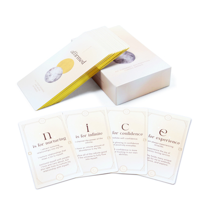 comprar Conjunto de caixa dupla pronto para envio Design personalizado aceito Cartões de afirmação positiva para mães online manufacture
