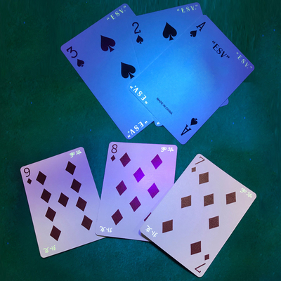comprar Impressão Personalizada Jogo Adulto Poker Segurança Anti-falsificação Cartas de Jogar de Cassino Luminosas online manufacture