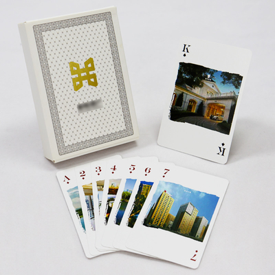 comprar Fabricação de Cartas de Pôquer para Publicidade em Papel com Núcleo Preto Ecológico com Caixa Gaveta e Design em Ouro Foil online manufacture