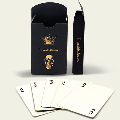comprar Cartas de baralho personalizadas com borda dourada para pôquer no tamanho 57x87mm para uso promocional e de jogos online manufacture