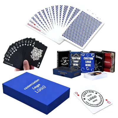 comprar Cartas de baralho personalizadas OEM impressas 54 cartas de pôquer com caixa personalizada e tamanho de carta personalizável online manufacture