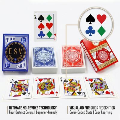 comprar Cartas de jogo inovadoras de quatro cores sem revogação com ternos codificados por cores para iniciantes e educadores online manufacture