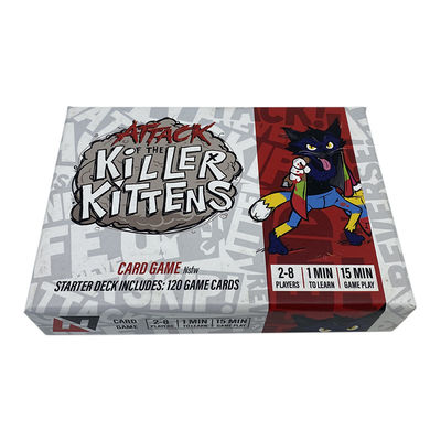 comprar cartões de jogo imprimíveis plásticos do Pvc de 0.35mm, papel imprimindo feito sob encomenda de cartões de jogo do assassino online manufacture