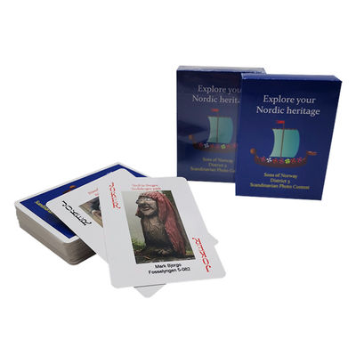 comprar Cartões de jogo do costume da cor de CMYK com as fotos múltiplas em volta do revestimento de canto online manufacture