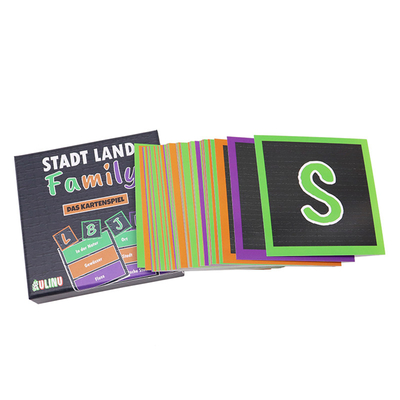 Logotipo personalizado Revisão de Matemática Jogo de Cartas Impressão Fabricação de Aprendizagem Infantil Flash Card Set Para Criança Com Caixa