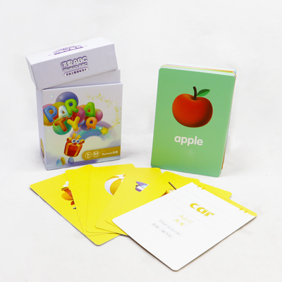 Cartões de aprendizagem de inglês personalizados para crianças
