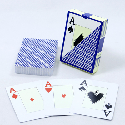 Cartas de jogo de póquer de plástico 100% impermeável personalizadas com índice Jumbo e impressão CMYK