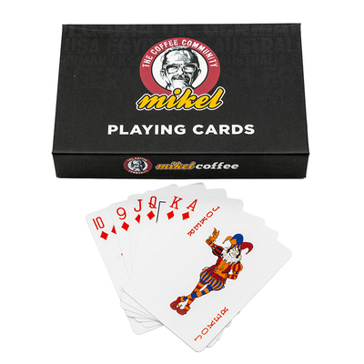 Logotipo personalizado Café Relaxante Kit de Jogos de Cartas Dois pares Plástico Língua Espanhola