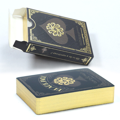Cartões de jogo de luxo personalizados de folha de ouro
