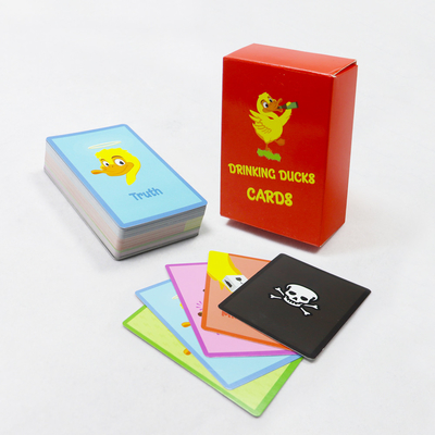 Cartões de jogo personalizados Impressão de desenho personalizado para festa de bebida de pato Jogo de papel engraçado