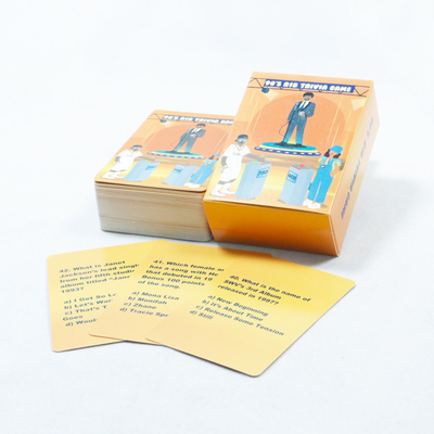 Jogo de cartas de perguntas personalizado Cartões acessíveis com impressão e caixa personalizadas