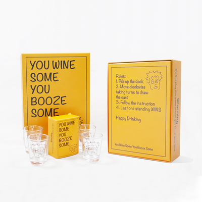 CMYK / Pantone Cores Impressão Custom Amarelo Bebida Booze Cartão de Jogo Para US Party Fun