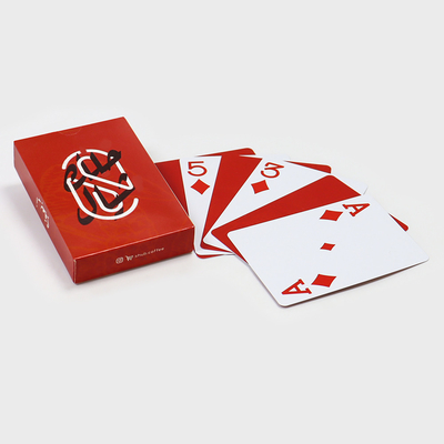 Deck de cartas de jogo de plástico de luxo personalizável de PVC durável Cartão de poker de impressão com caixa