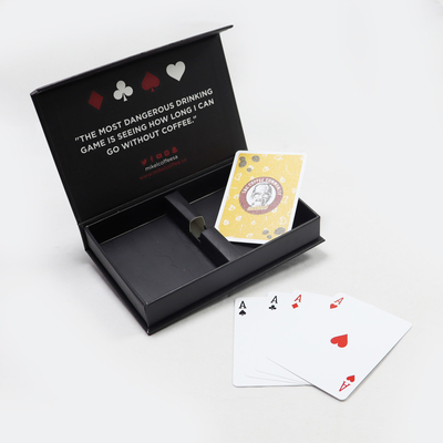 CMYK/Pantone cores impressas 2 decks de cartas de jogo de café com caixa magnética