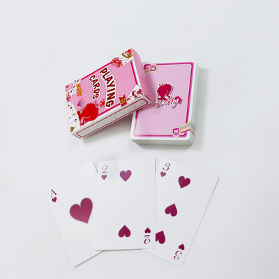 Fabricação de desenhos personalizados mulheres rosa cartas de jogo para o casal jogo personalizado