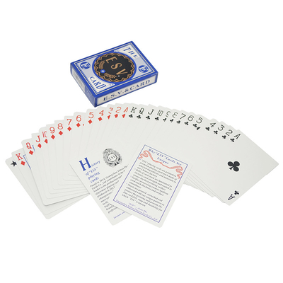 Logotipo personalizado Impresso Casino Grade Alemão Núcleo Negro Textura Papel Poker Deck