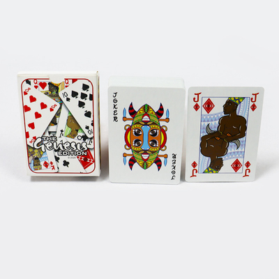 Cartões de jogo de póquer oficiais do Clube de Publicidade personalizados em papel de estilo africano