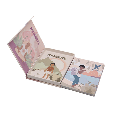 Cartões de Aprendizagem de Alfabeto de Papel para Design Personalizado Cartões de Postura de Yoga Educacional Familiar