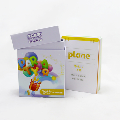 Desenhos personalizados Item Customize jogo de cartas para crianças Impresso número alfabético flash cards