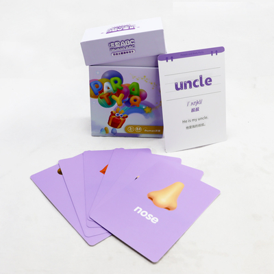 Letras impressas Flash Card Aprendizagem Para Crianças Logotipo Personalizado Design brinquedo de inteligência