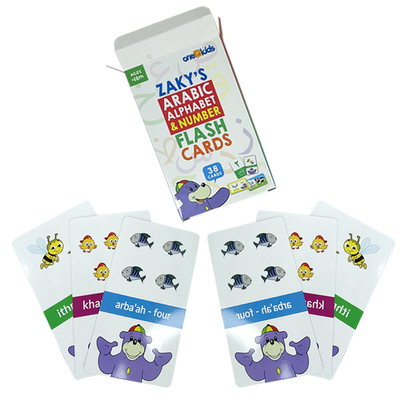Cartão de Aprendizagem de Alfabeto e Número Flash personalizado para crianças pré-escolares com logotipo personalizado