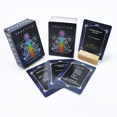 CMYK ou PMS Impresso Inspirational Pull Card Game Set para prática ativa de afirmação