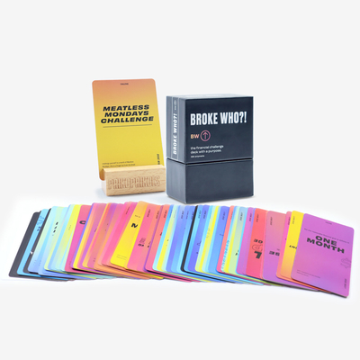 Jogo Interativo de Cartões de Débito Financeiro Para Adultos Jovens Jovens Deck de Impressão de Papel