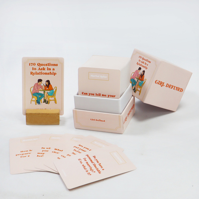 Jogo de Cartas de Entretenimento Com Design Personalizado Perguntas Impressas E Impressão CMYK a Cores