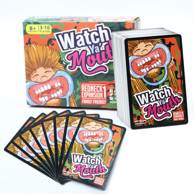 Papel Normal Watch Ya Mouth Jogo de tabuleiro OEM Jogos de cartas Flash Cards Normal