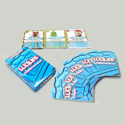 Jogos de Impressão Personalizados Cartão UV Superfície de acabamento Cartões de boneca de nome personalizado para crianças