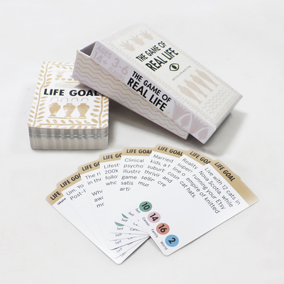 Custom Diário Positivo Cartões da Vida Real Pergunta Sugestão Fábrica Impressão Cartão Afirmação Personnalis Cartões Jogo Para Adultos
