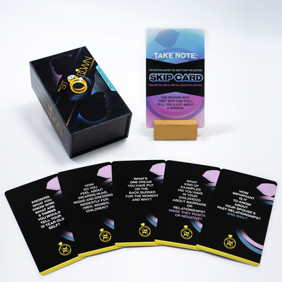 Fabricação de cores completas O próprio design de jogos de cartas de conversa inicial personalizado Impresso de festa noturna jogos de cartas para casais