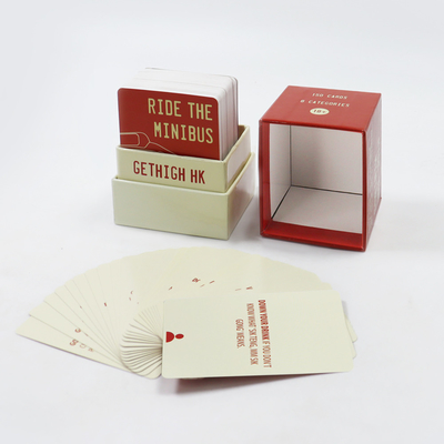 Logotipo Impressão personalizada Festa de papel de luxo Personalizado Casal Deck de jogos de cartas Jogos de tabuleiro Jogos de jogo de cartas para adultos