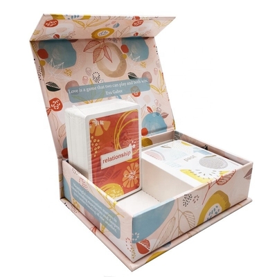 Impressão personalizada Amor bonito de duas pessoas Cartões de jogo de tamanho personalizado Família Perguntas engraçadas Casais Cartões de jogo de fabricação