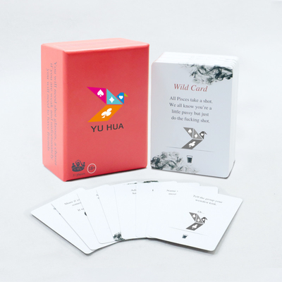 PSD 300dpi Personalizado Eco-friendly Verdade ou Desafio Cartões de perguntas para casais adultos Noite divertida Língua de amor Amor jogo de cartas