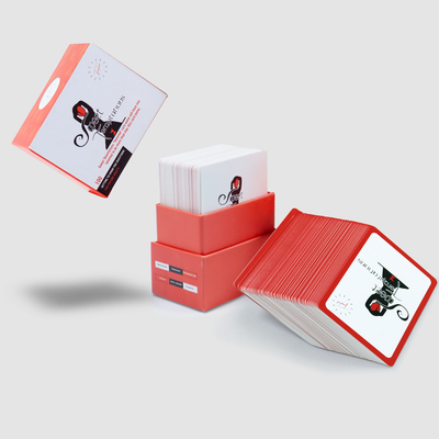 Logotipo personalizado Casal de encontro Questão Conversações Jogo de cartas Impresso Doce Conversação Jogo de cartão com tampa e caixa de base