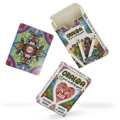 Cartas de Baralho para Lembrancinhas de Casamento Personalizáveis em Papel de Arte de Madeira Brilhante com Logotipo de Pôquer Personalizado Coleção de Papel Personalizada