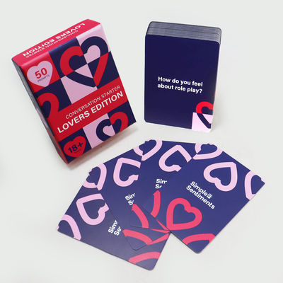 3D bordados divertidos misturar-lo jogo de cartas de encontro noite casais homens e mulheres gerador jogo cartões de papel personalizado impresso interessante cartão de jogo adulto