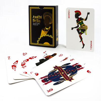 Cartas de baralho personalizadas com borda dourada e logotipo personalizado em tamanhos personalizados para entretenimento de pôquer e jogos