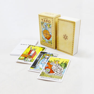 Cartas de Tarô com Design Personalizado em Papel de Núcleo Preto 310gsm com Livro de Guias para Adivinhação