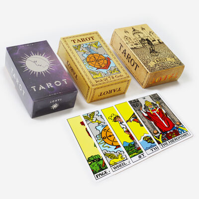 Cartas de Tarot Imprimíveis com Design Personalizado em Papel Black Core 310gsm e Guia Incluído