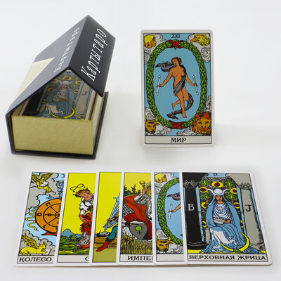 Cartões de Tarô impressiveis personalizados com impressão offset CMYK 4 cores e guia em caixa magnética