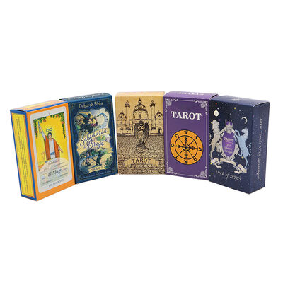 Cartões de Tarô de design personalizado com impressão offset CMYK 4C e guia incluído