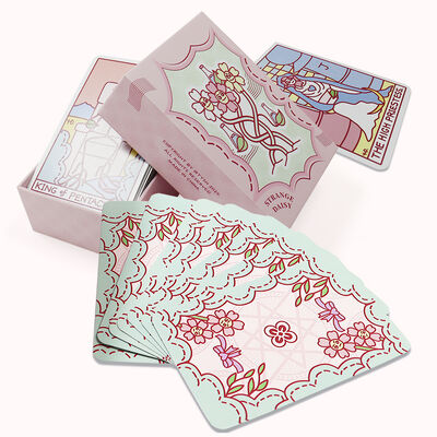 Cartões de Tarô de Luxo de Logotipo Personalizado - Cartões de Tarô Imprimíveis em Papel Durável para Festas e Jogos