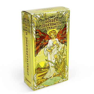 Cartões de Tarô impressiveis personalizados estampados em ouro com guia em tamanho personalizado para adultos