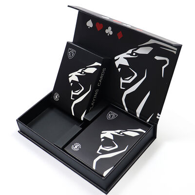 Cartões de jogo personalizados ecológicos com caixa dupla e embalagem personalizada para atividades promocionais
